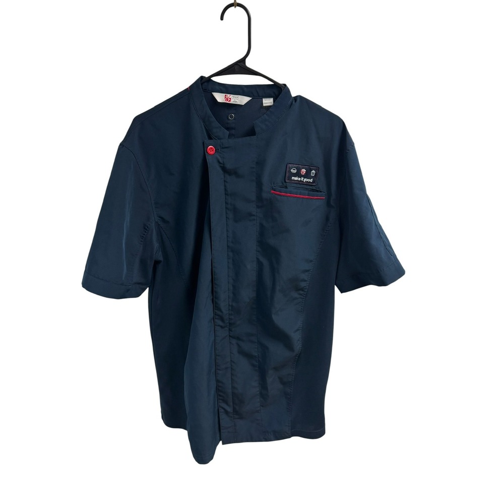 Chick-fil-A Oobe Team Style Employee Uniform Shirt Navy Blue Red Mens Medium